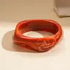 Pulsera Cuadrada de Resina con Degradado Transfronterizo Europea y Americana, Lujo Ligero, Sensación de Alta Gama, Joyería Moderna y Versátil con un Diseño Único