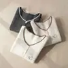 Chaleco de Capas Moderno y Juvenil Otoño e Invierno 2025 Versátil Casual Tejido de Lana Bordado Chaleco Cardigan