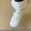 Primer Encuentro Ji Ke Ai Todo Incluido Zapatos Pequeños de Algodón para Mujer Piel y Piel Integrados Velcro Suela Plana Zapatos Peludos Más Terciopelo Cálidos Zapatos de Una Sola Capa