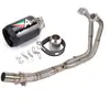 Tubo de escape modificado para motocicleta, extremo frontal, garganta trasera para Kawasaki Z400 NINJA400 Ninja 400