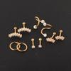 Brincos de Fio de Zircônia Amazon Aço Inoxidável Feminino Conjunto de Piercings