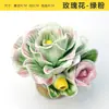 Flor Eterna de Cerámica Alfarería Amasada a Mano Flor Artificial Decoración del Hogar Escritorio Tocador Jingdezhen Ornamentos Pequeños Culturales y Creativos