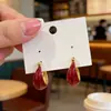 Pendientes Retro de Goteo Borgoña Estilo Nuevo 2025 Adecuados para el Año Nuevo Chino, Otoño e Invierno Pendientes de Alta Gama para Mujeres