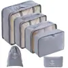 Conjunto de Armazenamento para Viagem Amazon Bolsa de Armazenamento para Viagem Conjunto de Oito Peças Bolsa de Armazenamento para Organização de Roupas de Viagem
