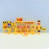 Decoración de Pastel Excavadora Adornos de Vehículo de Ingeniería Excavadora Señales de Advertencia Instrucciones de Tráfico Bloqueo de Carretera Decoración de Pastel para Niños