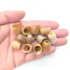 Cuerda de cuentas de acrílico de dos tonos con agujero grande, tapón oblicuo en forma de campana, accesorio decorativo, colgante grande retro