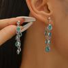 Pendientes de Flores de Verano para Mujer Viento Dopamina Festivo Pendientes Exagerados de Estrella de Mar Pendientes de Hierba Rafi Tejidos a Mano para Mujer