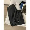 Pantalones Deportivos de Estilo Americano con Cordón y Dobladillo Curvo Otoño Versión Coreana Holgados Versátiles Adelgazantes Casuales Pantalones de Chándal Pierna Recta Pierna Ancha
