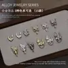 Acessórios para Nail Art Crescent Francês Liga de Zinco Borboleta Oca Tridimensional Pingente DIY Usável Unha Decorações de Unha com Diamante Grande