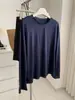 Top de Tencel estilo coreano minimalista para mujer, con cuello redondo, borde deshilachado, protección solar, adelgazante y versátil, camiseta de manga larga, Verano 2026