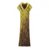 Venta Caliente Transfronteriza de AliExpress Nuevas Llegadas Primavera 2026 Vestido Elegante de Mujer Adelgazante con Estampado Floral 9049630
