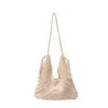 Bolsa de Palha Tecida Moda Vintage Bolsa de Ombro Feminina Bolsa de Praia para Férias de Verão Casual Versátil Bolsa de Palha Tecida Feminina Retro