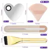 Paleta de Aço Inoxidável Atacado com Espátulas para Maquiadores, Paleta de Base, Batom, Paleta de Mistura de Cores para Maquiagem e Nail Art Conjunto