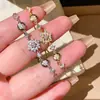 Pulsera de Copo de Nieve de Circonita Simple Estilo Coreano, Pulsera Dulce de Gama Alta, Lujo Ligero, Moda de Gama Alta, Joyería de Mano Versátil para Mujer