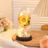 520 Regalo del Día de San Valentín Ramo de Jabón de Rosas Regalo de Cumpleaños Flor Eterna Luminosa Adornos de Decoración de Escritorio