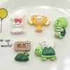 Tortuga Conejo Dibujos Animados Pegamento Crema Accesorios Resina Joyería DIY Pasador Agujero Hebilla de Zapato Material Decorativo