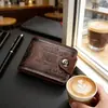 Carteira masculina curta europeia e americana marca de moda personalizada dólar dos EUA carteira masculina duas vezes fivela multi-cartão carteira bolsa de prata