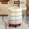 Papelera con forma de dona para uso doméstico, Nueva de alto valor, moderna, para sala de estar, lujo ligero, móvil, para cocina, papelera de alta gama con tapa