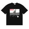 Camiseta de Manga Corta de Alta Calidad Rhude Diamante Color Sólido Estampado de Letras para Hombre y Mujer, Nueva de Verano 2024