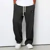 Pantalones Deportivos Casuales de Verano para Hombre, Pierna Recta, Pierna Ancha, Delgados, Frescos, Holgados, Transpirables, de Secado Rápido, Amigables con la Piel, Tejido Waffle
