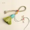 Accesorios para Joyería DIY Colgante Nudo de Maíz Estilo Étnico Tejido a Mano Borla de Algodón Llavero Al Por Mayor