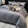 Nuevo juego de cuatro piezas de algodón de fibra larga estilo hotel de alta gama, sábana y funda de edredón 100% algodón puro, venta al por mayor de ropa de cama para casa de huéspedes de alta gama