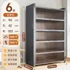 Armário de Armazenamento de Aço Prateleira de Armazenamento Doméstico Estante de Livros para Quarto Armário de Armazenamento Multi-Camadas de Piso para Varanda com Porta Armário de Armazenamento para Sala de Estar