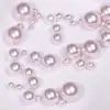 Suministrado Directamente por el Fabricante, Perla Dorada del Mar del Sur Imitación Perla Blanca de Concha Perla de Medio Agujero Pendientes Estilo Socialité Colgante Joyería Hecha a Mano para Bricolaje Accesorios
