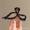 Pinza para el pelo grande y elegante de lunares estilo coreano para recogidos en la parte posterior de la cabeza, elegante accesorio para el pelo con forma de tiburón para niñas