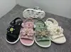 Sandálias de Princesa para Crianças Novo Verão Antiderrapante Solado Macio Meninas Crianças Médias e Grandes Laço Meninas Sapatos de Bebê Sandálias de Praia