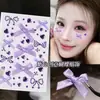 Pegatinas Faciales de Copo de Nieve Plateado, Pegatinas de Árbol de Navidad, Accesorios de Maquillaje Navideño de Diamantes, Atmósfera de Pedrería, Pegatinas Faciales de Diamantes Brillantes para el Rincón del Ojo