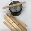 Portamechas de madera para velas, 4 mm, con un solo orificio, herramienta para hacer velas de aromaterapia, mecha fija, virutas de madera.