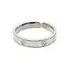 Anillo Plano Brillante de Cuatro Hojas, Diseño de Nicho Simple y Moderno de Alta Gama, Anillo Abierto Estilo Coreano de Lujo Ligero para el Dedo Índice