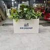 Suporte de Flores para Exterior, Cerca de Floreira de Ferro, Floreira de Aço Inoxidável para Exterior, Vaso de Flores, Canteiro de Flores Quadrado do Departamento de Vendas