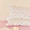 Par de fundas de almohada de algodón con volantes de conejito de tulipán individual para niña funda de almohada de algodón individual 48x74c