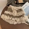 Sombrero de piel de conejo para niños, invierno, estilo coreano, cara pequeña, versátil, felpa, tejido, lana, sombrero de cubo esponjoso, pescador, moda