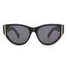 Gafas de Sol Retro Sin Marco de Una Pieza de Alta Calidad Gm Estilo Ojo de Gato para Mujeres con Rostros Redondos, Efecto Adelgazante, Nuevas Gafas de Sol de Moda 2026