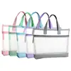 Bolsa de malla portátil con cremallera, bolsa transparente para documentos tamaño A4, bolso de mano para estudiantes, bolsa para libros, bolsa de aprendizaje, libros de texto.