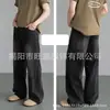 Jeans para hombre transfronterizos, jeans de pierna ancha lavados del sudeste asiático, pantalones rectos holgados vintage desgastados para hombre