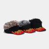 Gorra de béisbol con peluca bordada con patrón de fuego de moda europea y americana Gorra con visera de moda para hombres y mujeres de Four Seasons Sombrero para el sol de moda