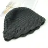 Venta Directa de Fábrica Sombrero de Pescador Tejido a Crochet Hecho a Mano Sombrero de Lana de Invierno Cálido para Mujer Versátil Color Sólido Moda Sombrero de Cubo