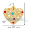 L21 M48 Acessórios para joias DIY cobre puro micro-incrustado formato de coração rosto sorridente pequeno pingente cor ouro rosa/White K/Ouro
