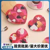 Decoração de Porta-Copo Love Spot Jogo Americano Térmico Coração de Pêssego Coração Feito à Mão Tapete de Cortiça de Alta Qualidade para o Dia dos Namorados Porta-Copo Absorvente
