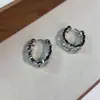 Pendientes Ovalados Dorados de Alto Gama Estilo Ins Minimalista para Mujer, Pendientes de Aro Huecos de Moda y Elegantes, Accesorios para Orejas Retro de Nicho