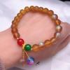 Pulsera de imitación de piedra lunar esmerilada directa de fábrica Anillo único de cuentas de imitación de piedra brillante europeas y americanas Pulsera de cristal para mujer