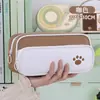 Bolsa para Lápices de Gran Capacidad con Diseño de Garra de Gato Transfronteriza Caja de Papelería de Estilo Lujo Ligero de Gama Alta para Niñas Bolsa para Lápices para Estudiantes de Primaria y Secundaria