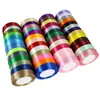 Cinta de Satén de 2 cm Venta al por mayor Transfronteriza Cinta de Seda Cinta Hecha a Mano Cinta de Poliéster Cinta para Caja de Regalo Decoración para Hornear Cinta de Colores Cinta Floral