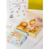 Caja Ventana Mochi de Nieve Dibujos Animados 2/4/6 Piezas Caja de Pastel de Luna Empaque de Galletas Qing Tuan Caja de Regalo