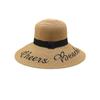 Chuangyixing en stock venta al por mayor verano bordado parasol ala grande sombrero de playa protector solar sombrero de paja exterior paja sombrero de sol