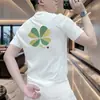 Camiseta de Manga Curta 2026 para Homens, Marca Ins Trendy de Verão, Design Estilo Hong Kong, Top Soltinho de Meia-Manga Trendy de Nicho